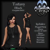 [FPI] Tatum Black - Complete Dress Outfit with Jewelry - Necklace, Earrings, Bracelets & Shoes