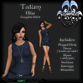 [FPI] Tatum Blue - Complete Dress Outfit with Jewelry - Necklace, Earrings, Bracelets & Shoes