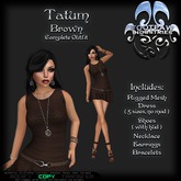 [FPI] Tatum Brown - Complete Dress Outfit with Jewelry - Necklace, Earrings, Bracelets & Shoes