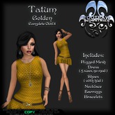 [FPI] Tatum Golden - Complete Dress Outfit with Jewelry - Necklace, Earrings, Bracelets & Shoes