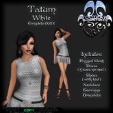 [FPI] Tatum White - Complete Dress Outfit with Jewelry - Necklace, Earrings, Bracelets & Shoes