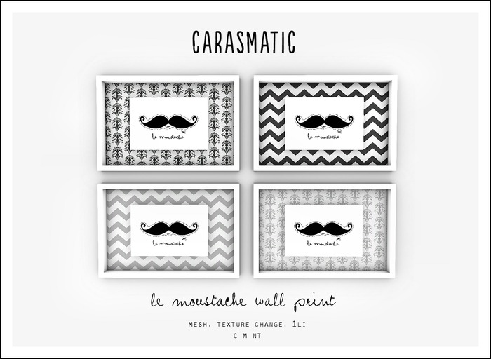 carasmatic. le moustache wall print