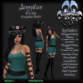 [FPI] Jennifer Cyan - Complete Outfit with Accessories- Arm Belts, Leg Belts with Guns, Cap, Boots, Jewelry