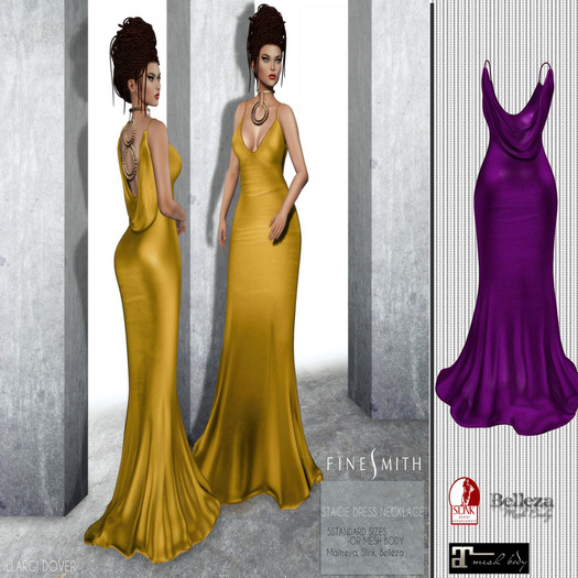 F I N E S M I T H STACIE FITMESH DRESS purple 