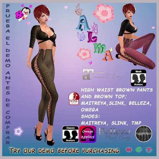 high waist brown pants and brown top