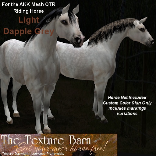 The Texture Barn - Light Dapple Grey for AKK Mesh Hors