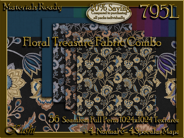 !Kushi! FloralTreasureCOMBO Textures -WEAR TO UNPACK