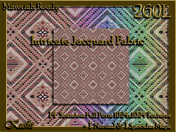 Intricate Jacquard Fabric Seamless Textures