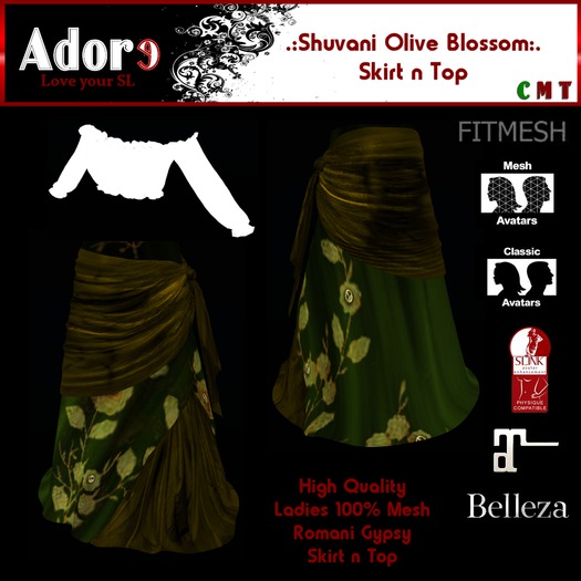 .:Adore:. Olive Blossom Shuvani Set