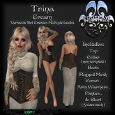 [FPI] Trina Cream - Versatile Set Creates Multiple Looks: Top, Coreset, Boots, Warmers, Skirt, Panties, Collar