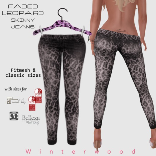 .:WinTeRwooD Designs:.Leopard Fade Skinny Jeans