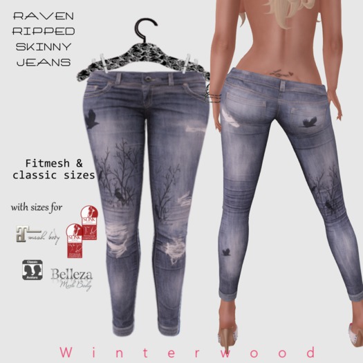 .:WinTeRwooD Designs:.Raven Ripped Skinny Jeans