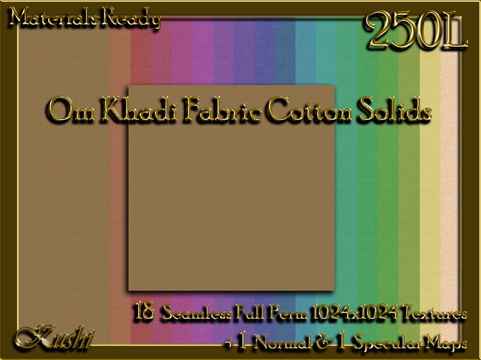 !Kushi! OmKhadiCOTTON Textures -WEAR TO UNPACK