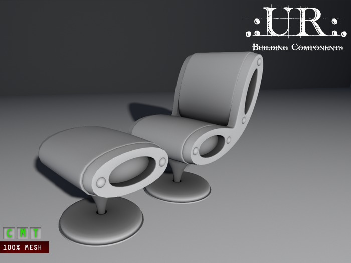 .:UR:. Ripley Chair & Foot Stool (full perm mesh)