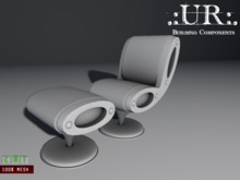 .:UR:. Ripley Chair & Foot Stool (full perm mesh)