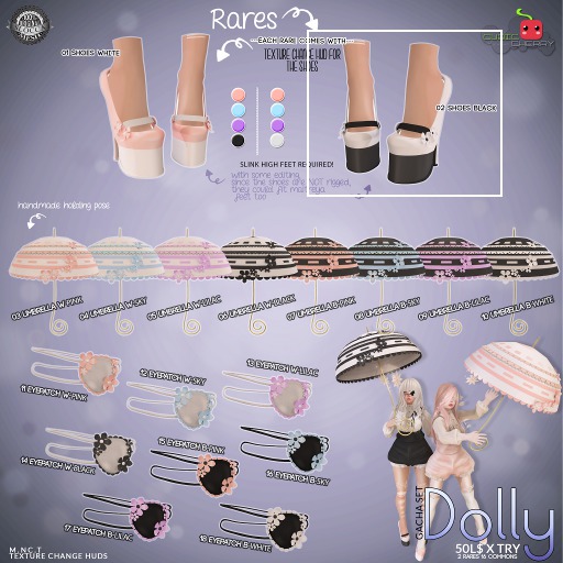 (BOX) 02{Dolly} shoes black (slinkH) .::Cubic Cherry::. RARE