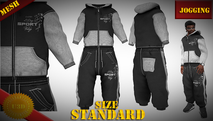 [*.:u3Design:.*]Jogging[black_white]