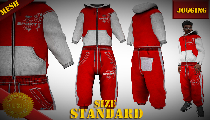 [*.:u3Design:.*]Jogging[red_white]