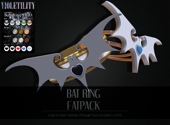 Violetility - Bat Rings [Duo Pack]