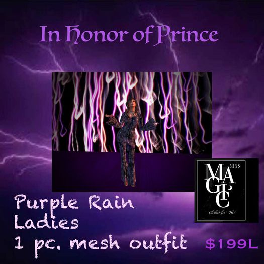 Purple Rain Mesh Ladies 1 pc. Outfit