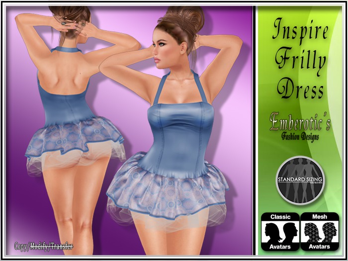 EFD_54 Inspire Frilly Dress Blue
