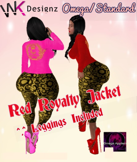 wk royalty red jacket/legging omega/standard