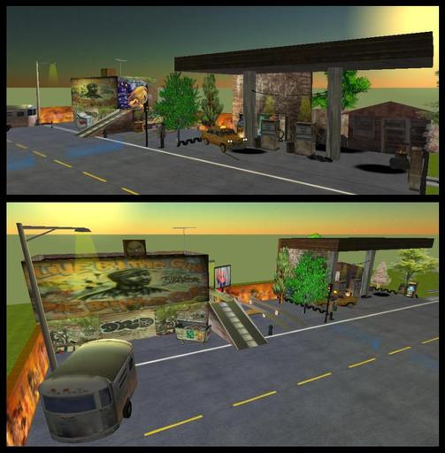 Cars workshop - car garage & Gas station