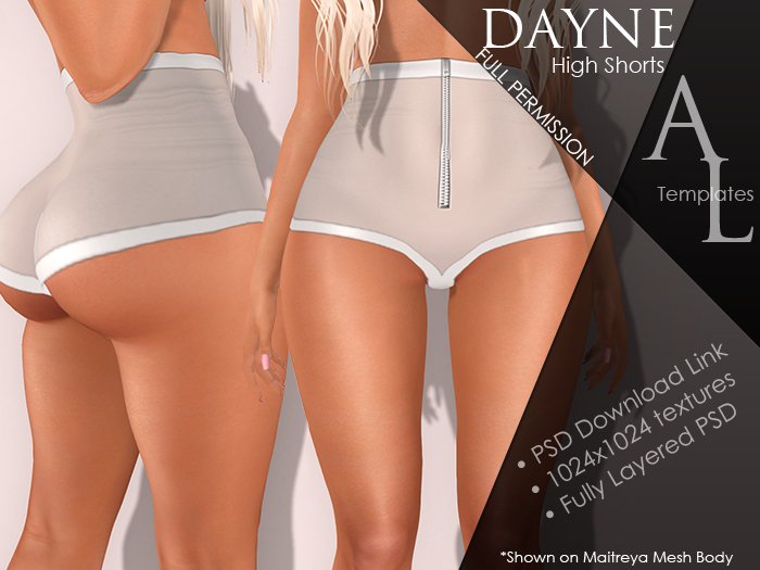 [LT] Dayne High Shorts FULL PERM PSD Template