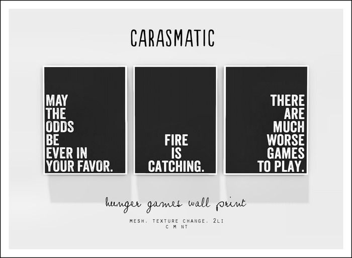 carasmatic. hunger games wall print