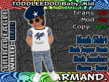 --ARMAND-- TRIBAL EAGLE - WHITE-BLUE