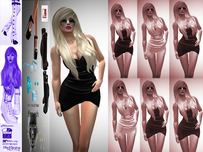 FIRU_STRAPLES DRESS FTMESH