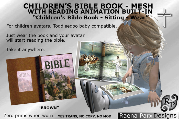 *RPD* Children's Reading Bible (GS)Anim_Brn_Mesh_by Raena Parx