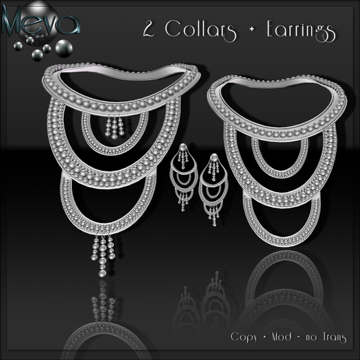 Meva Pearls Set Silver Box