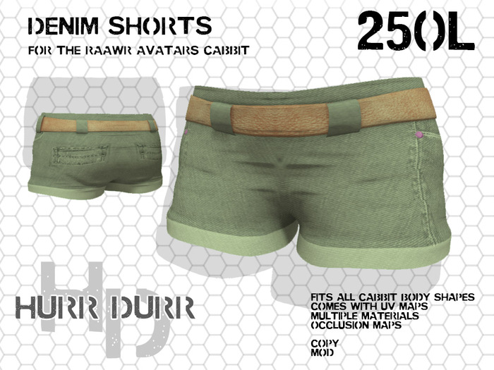 H/D cabbit shorts light grey