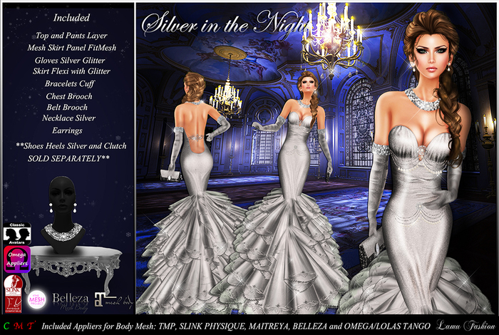 -Lamu Fashion-Gown *Silver in the Night*