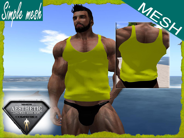 SM Yellow Tank Top Aesthetic