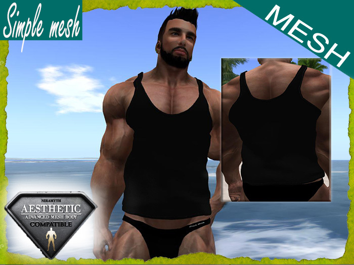 SM Black Tank Top Aesthetic