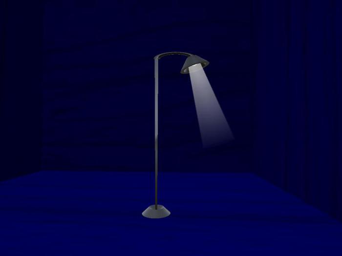 lit reading lamp