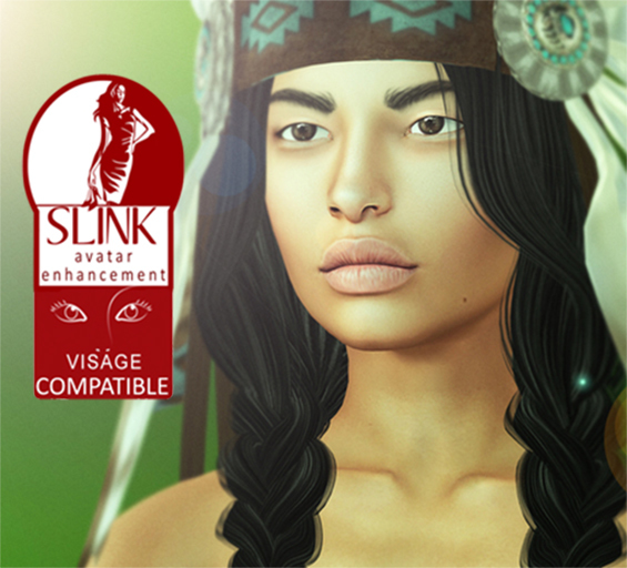 <BR> 2.0 Pocahontas Skin (Slink Visage)