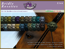 *E*Bridle Rosette Set[BOXED] Lion
