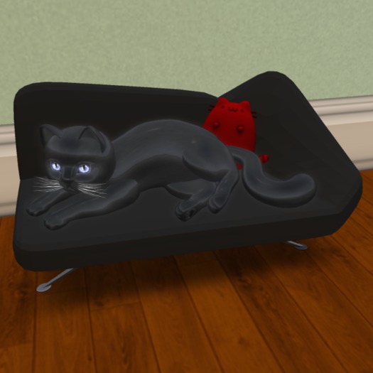 Retro Kitty Sofa - black & red - resizer