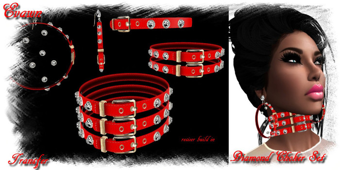 V-EvaWn-LeatherChockerCollection-GOLD-RED