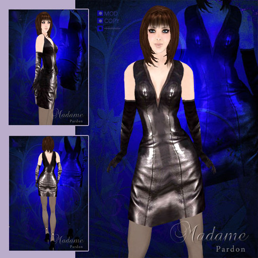 Madame Haute Couture - Pardon, leather dress - black