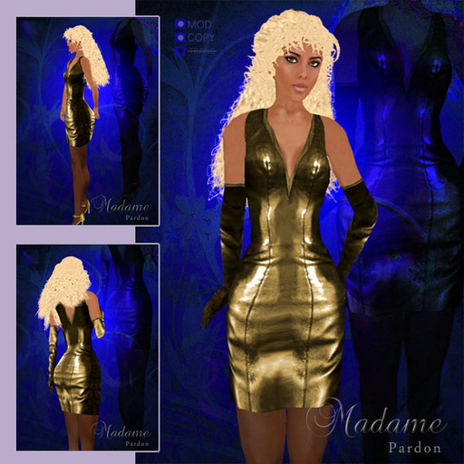 Madame Haute Couture - Pardon, leather dress - bronze
