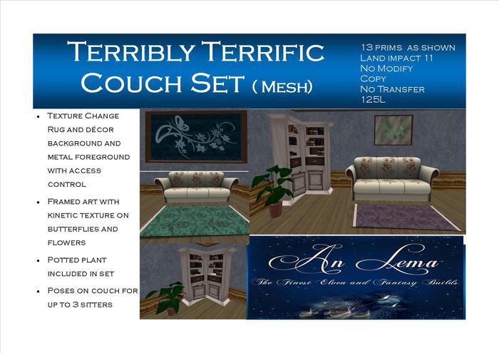 Terribly Terrific Couch set
