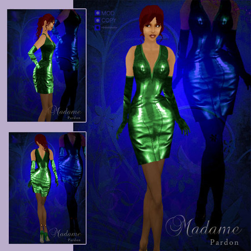 Madame Haute Couture - Pardon, leather dress - jade