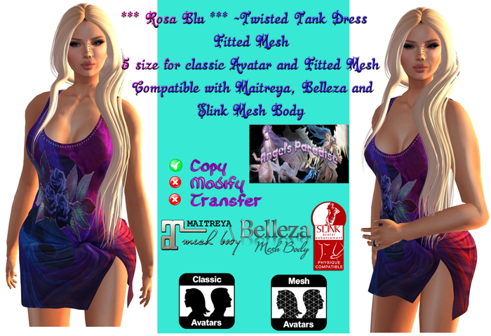Angel's Paradise - Rosa Blu - Twisted Tank Dress_Box