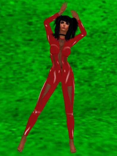Latex-Suit Hearts Red (including Omega-Applier)