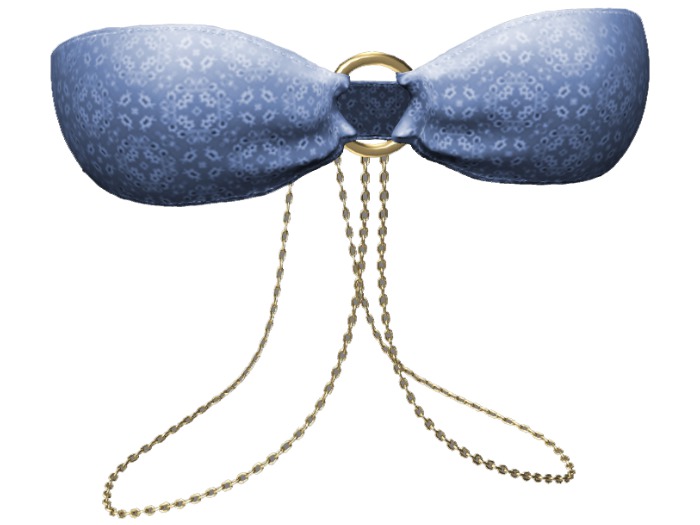 Kaithleen's Tape Top with Chain - Blue
