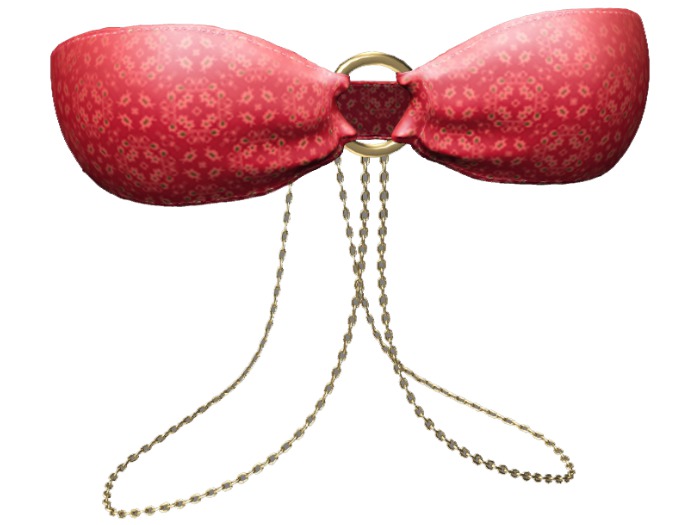 Kaithleen's Tape Top with Chain - Red